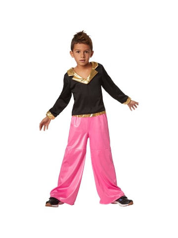 tectake Farbenprächtiges, zweiteiliges Disco-Outfit, schwarz/pink
