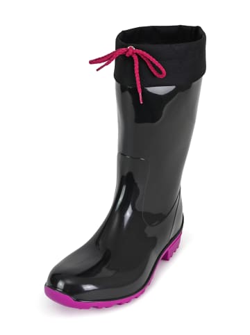 Regenliebe Gummistiefel de Fieselregen Langschaft in schwarz/fuchsia