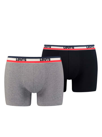 Levi´s BoxershortsLEVIS Men Sprtswr Logo Boxer 2PinBlack / Grey Melange