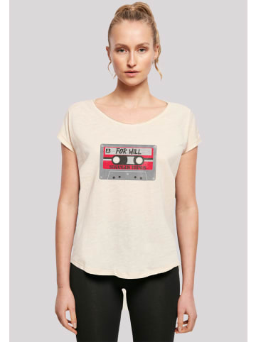 F4NT4STIC Long  T-Shirt Stranger Things Cassette For Will in Whitesand