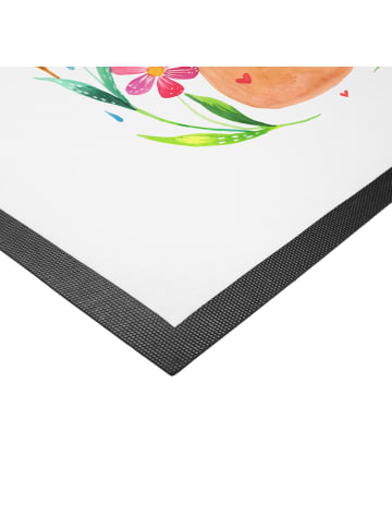 Mr. & Mrs. Panda Fußmatte außen Rotkehlchen Gitarre mit Spruch in Bunt