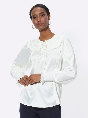 creation L Satinbluse in ecru