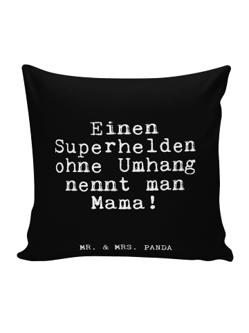 Mr. & Mrs. Panda 40 x 40 Kissen Einen Superhelden ohne Umhang...... in Schwarz