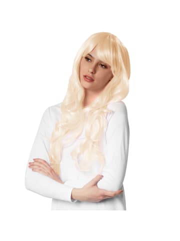 tectake Langhaarperücke mit schön fallenden Locken, blond
