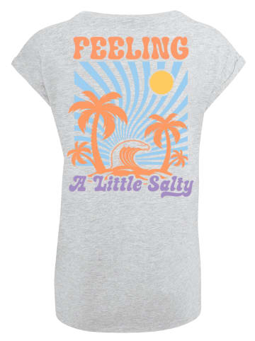 F4NT4STIC Extended Shoulder T-Shirt Feeling a Little Salty Summer in grau meliert