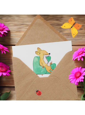 Mr. & Mrs. Panda Deluxe Karte Therapeut Dankeschön mit Spruch in Weiß