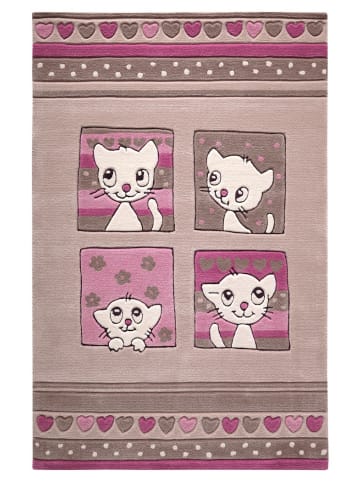 Smart Kids Kinderteppich Kitty Kat in beige weiß