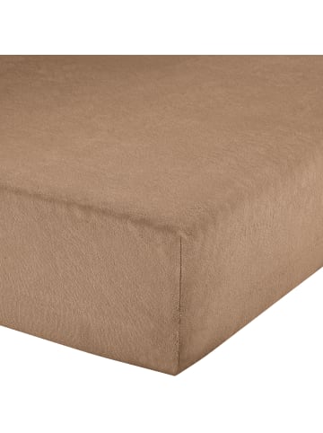 Erwin Müller Frottee Spannbettlaken Erding in braun
