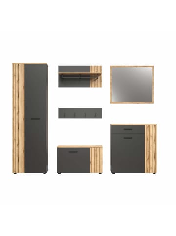 ebuy24 Garderobenmöbel Esteban Grau 250 x 36 cm