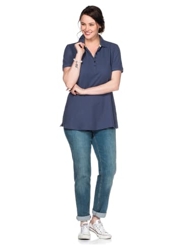 sheego Poloshirt in jeansblau