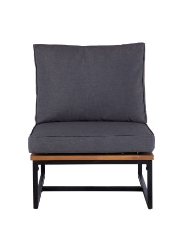 home24 Loungesessel LeRoy II in Grau / Braun