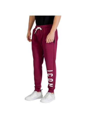 Icon Bordeaux Baumwolle Jogginghose
