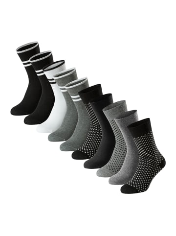 Schiesser Socken Bluebird in Schwarz / grau / weiß