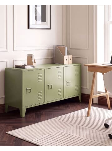 Beliani Büroschrank CARDIFF in Grün - (W) 120 x (H) 60 x (L) 40 cm