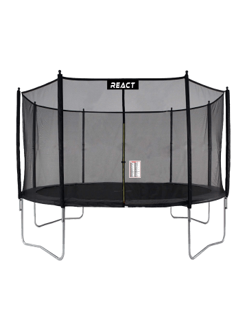 React Trampolin mit Sicherheitsnetz in Blau 427cm