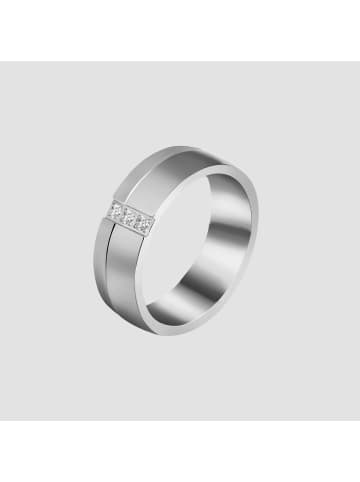 Adeliás Damen Ring aus Titan mit Strass Steinchen in silber
