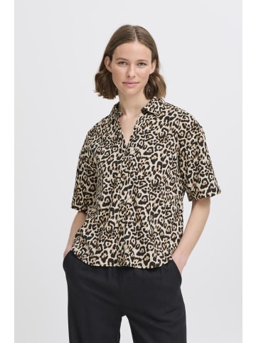 b. young Kurzarmhemd BYFALAKKA Relaxed fit in Rainy Day Leopard Mix