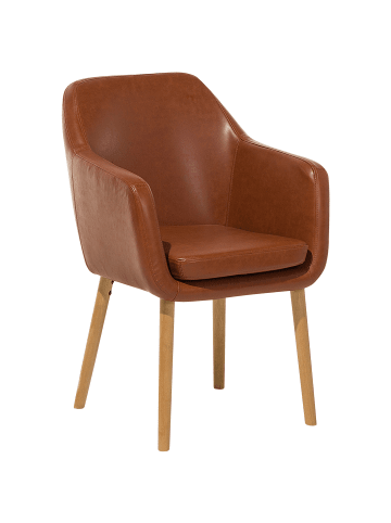 Beliani Esszimmerstuhl YORKVILLE in Braun/Braun - (W) 56 x (H) 82 x (L) 46 cm