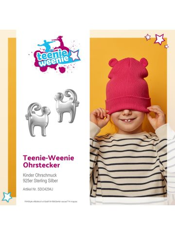 Teenie-Weenie 925er Sterling Silber Kinder Ohrstecker Katze Ohrring