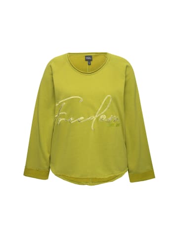 Ulla Popken Sweatshirt in avocado grün