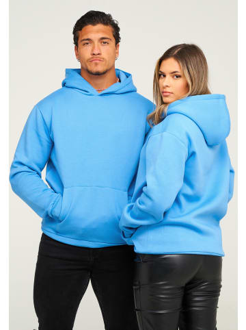 behype Kapuzenpullover - BHPERTH Basic Oversize Einfarbig in Blue