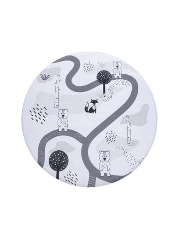 KADIMA DESIGN Kinderteppich waschmaschinenwaschbar Reise Kinderzimmer in Weiß
