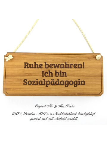 Mr. & Mrs. Panda Schild Sozialpädagogin mit Spruch in Keine Angabe