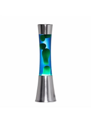 Licht-Erlebnisse Lavalampe EEK G (B)11 x (L)11 x (H)39.5 cm in Chrom Blau Grün