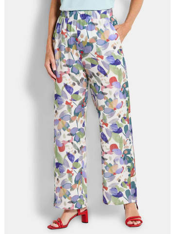GOLDNER Schlupfhose mit floralem Print in bunt / gemustert