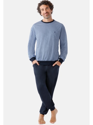 hajo Schlafanzug Premium Cotton in Blau