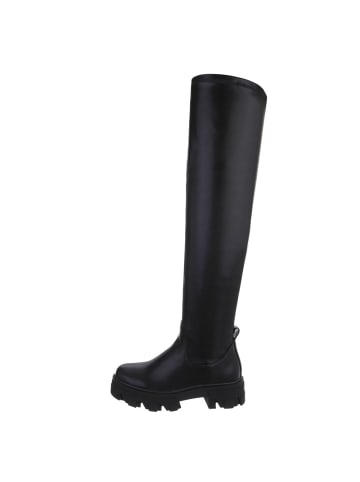 Ital-Design Stiefel in Schwarz und Gold