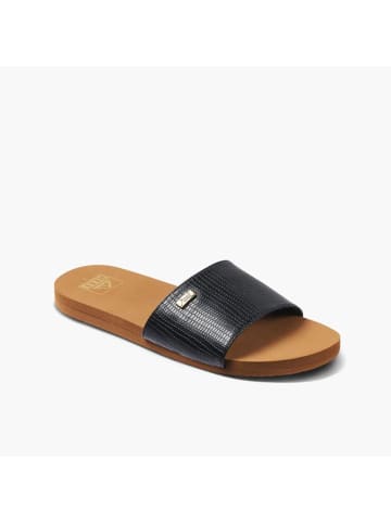 Reef Bliss Nights Slide in Black/Tan