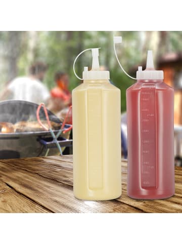 4x Quetschflasche in Transparent - 1 l