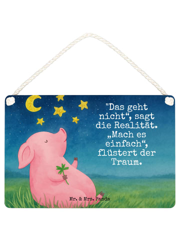 Mr. & Mrs. Panda Deko Schild Schwein Glück Design mit Spruch in Weiß