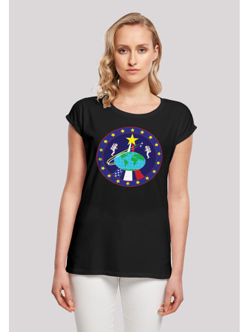 F4NT4STIC T-Shirt NASA Classic Globe Astronauts in schwarz