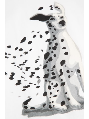 MOKIDA Baumwoll-T-Shirt mit kurzen Ärmeln in weiß