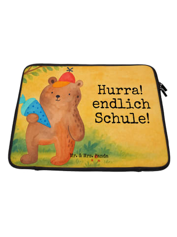 Mr. & Mrs. Panda Laptoptasche Bär Schultüte Design mit Spruch in Weiß