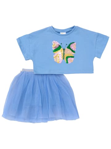 Miss 2tlg Set Shirt + Rock Miss in hellblau