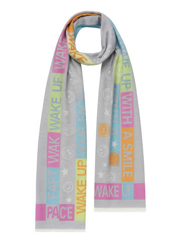 Faera Schal Smiley Sternenmuster in Grau