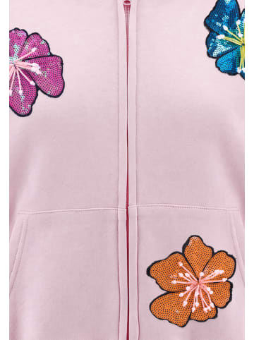 IZIA Women Hoodie in Light Rose