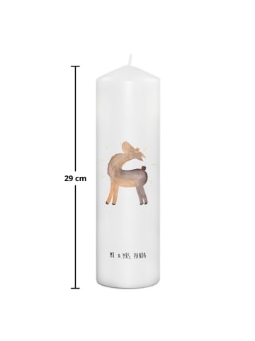 Mr. & Mrs. Panda Kerze Lama Stolz ohne Spruch in Weiß