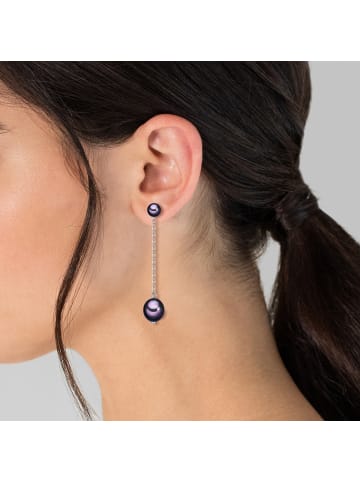 Valero Pearls Perlen-Ohrstecker Sterling Silber Süßwasser-Zuchtperle in silber