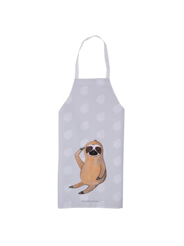 Mr. & Mrs. Panda Schürze Faultier Vogel ohne Spruch in Grau Pastell