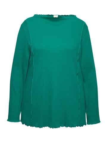Ulla Popken Longsleeve in smaragd grün