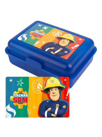 United Labels Feuerwehrmann Sam Brotdose mit Trennwand in blau