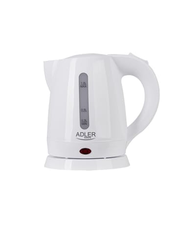 Adler Europe Adler AD 1272 Wasserkocher 1 L mit 360°-Sockel, 1600 W- Weiß in Weiß