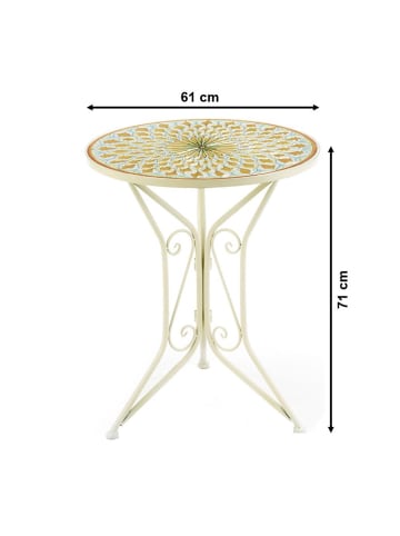 kobolo Garten-Bistrotisch MEDITERANO61 in Weiß