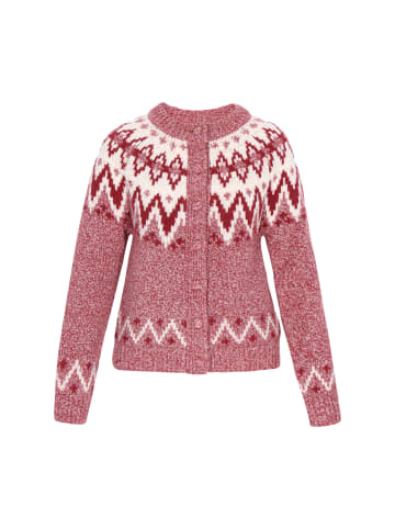 DreiMaster Women Cardigan in burgundy multicolor