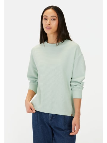 Camel Active Langarm Sweatshirt aus reiner Baumwolle in Hell-Pfefferminze