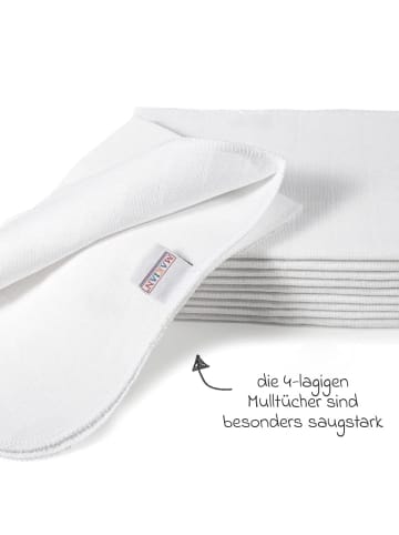 Makian Mullwindeln / Mulltücher / Spucktücher 10er in weiss